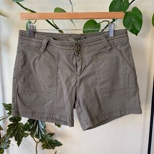 Prana Green Canvas Women's Tess Shorts Size 6